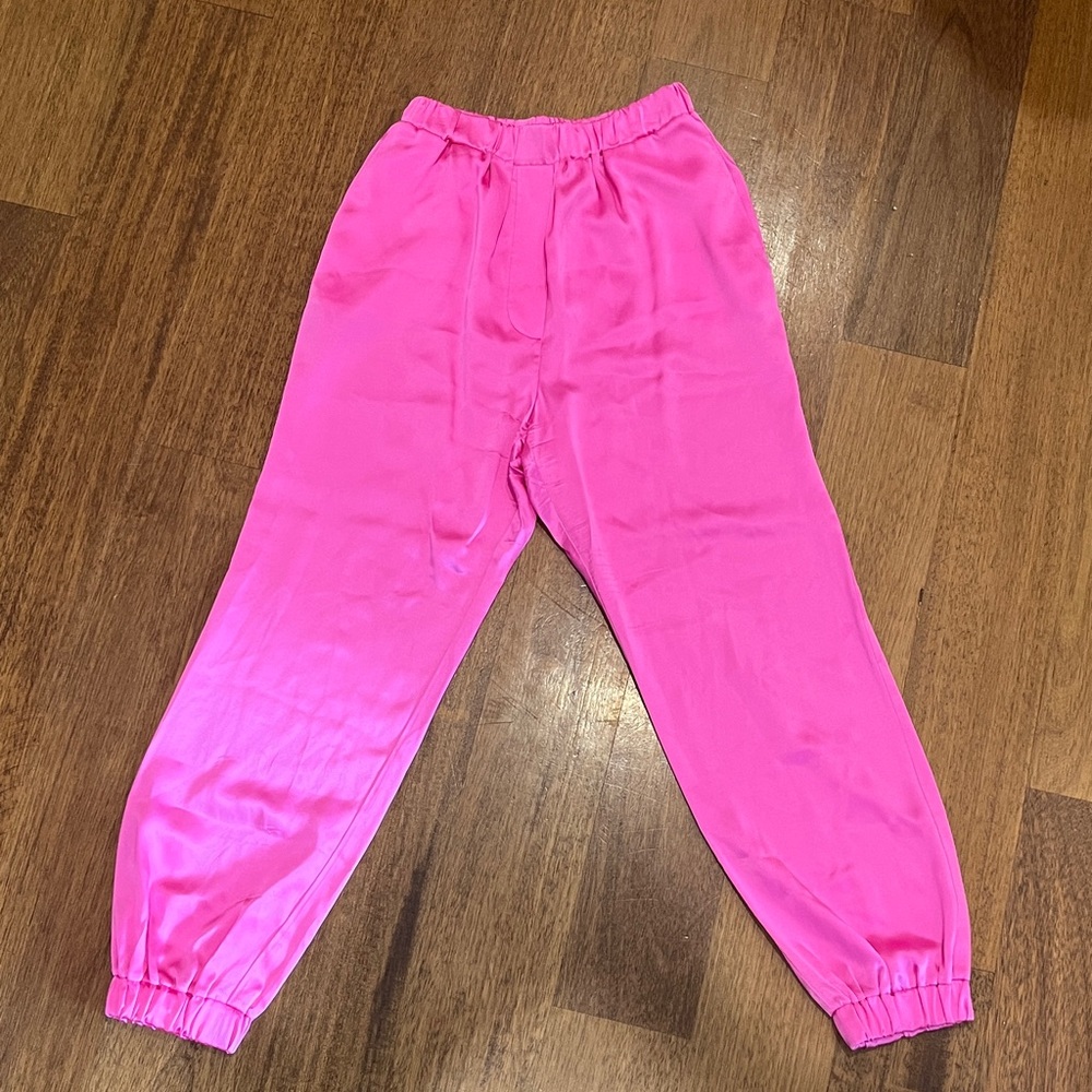 Hot Pink SILK Women’s Jogger Dress Pants